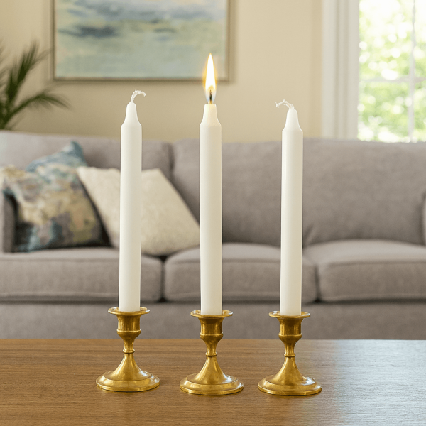 Prayer votive candles in plain white finish – CANDLE MAKERS South Africa