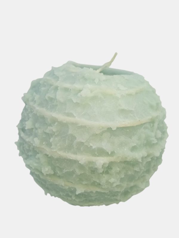 spiral ball candle blue
