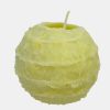 spiral ball candle 11.5 yellow