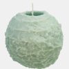 spiral ball candle 16.5cm blue
