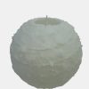 spiral ball candle 16.5cm white