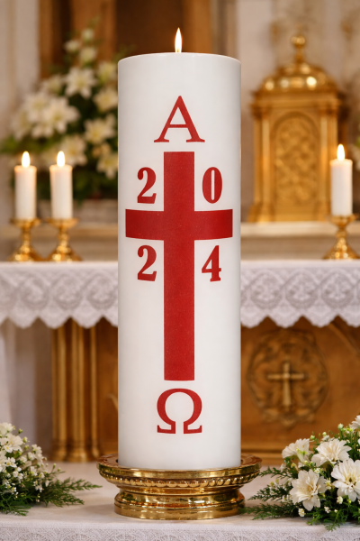 Custom Printed Paschal Candle - Easter 2026